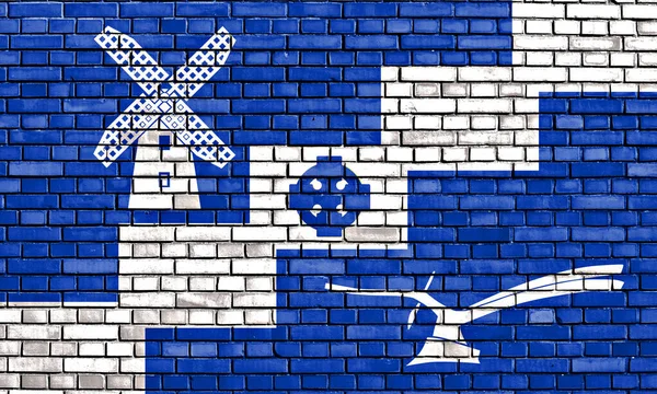 Флаг Окрашенный Кирпичной Стене — стоковое фото