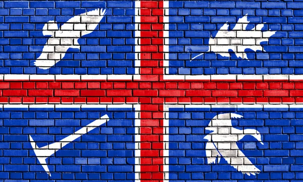 Flag Wroxton Painted Brick Wall — Stock Photo, Image