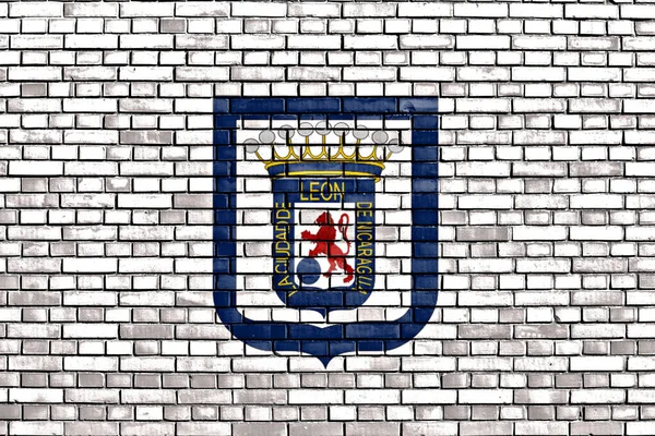 Прапор Леона Цегляній Стіні — стокове фото