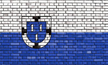 Duvara boyanmış Bottrop bayrağı