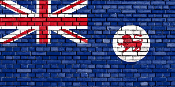 Bandera Tasmania Pintada Sobre Pared Ladrillo — Foto de Stock
