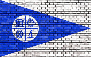 Duvara boyanmış Minneapolis bayrağı