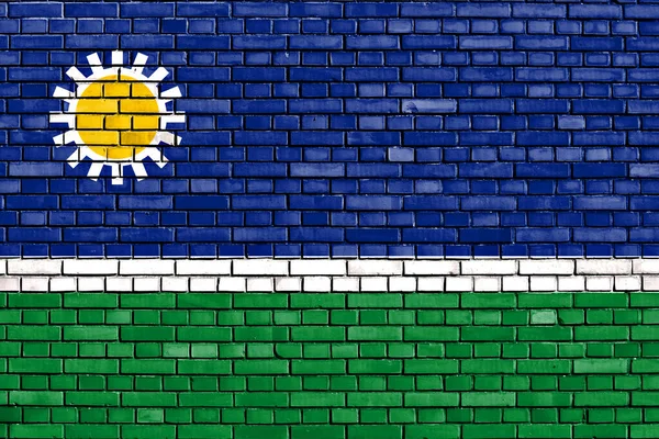 Portugalská Vlajka Státu Namalovaná Cihlové Zdi — Stock fotografie
