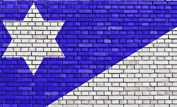 Flag Branch Davidians Painted Brick Wall — Stock Photo, Image