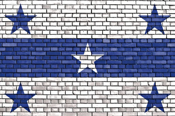 Flag Gambier Islands Painted Brick Wall — Stock Photo, Image