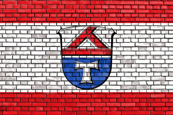 Flag Giessen Painted Brick Wall — Stock Photo, Image