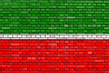 Tuğla duvara Tataristan bayrağı