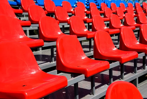 Assentos Plástico Estádio — Fotografia de Stock