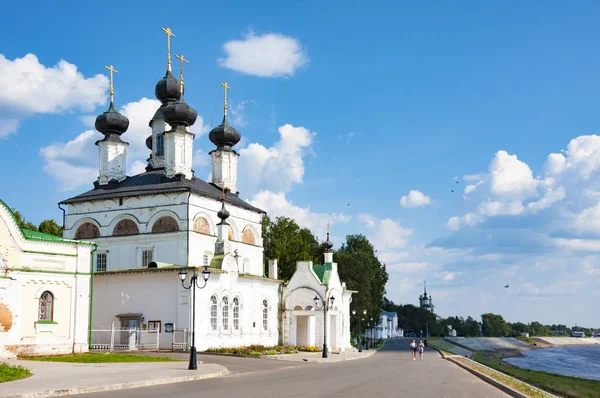 Cathedral Procopia Ustyuzhsky Embankment River Suhona Veliky Ustyug Vologda Region — Stock Photo, Image