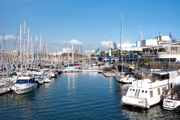 Barcelona Spanien Januari 2019 Port Vell Barcelona Gamla Hamnen Barcelona — Stockfoto