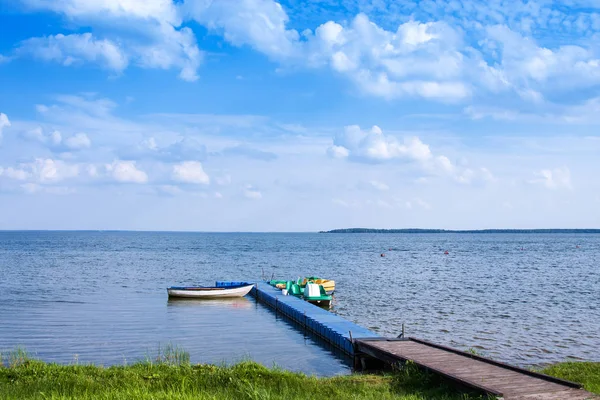Naroch Найбільше Озеро Білорусі Прибережній Зоні Naroch Популярним Місцем Відпочинку — стокове фото