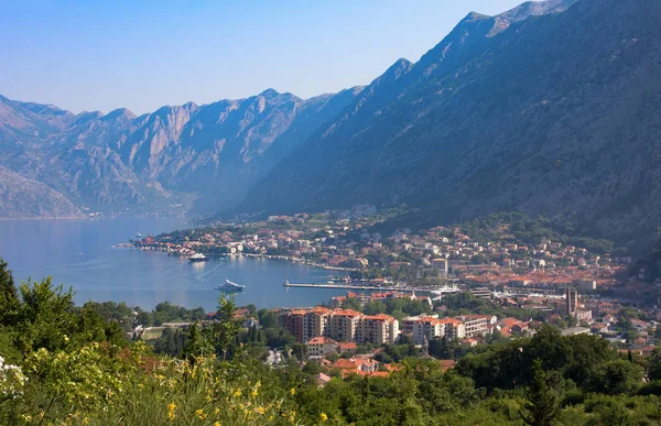 Montanha no verão. Kotor - popular resort de verão, Montenegro — Fotografia de Stock