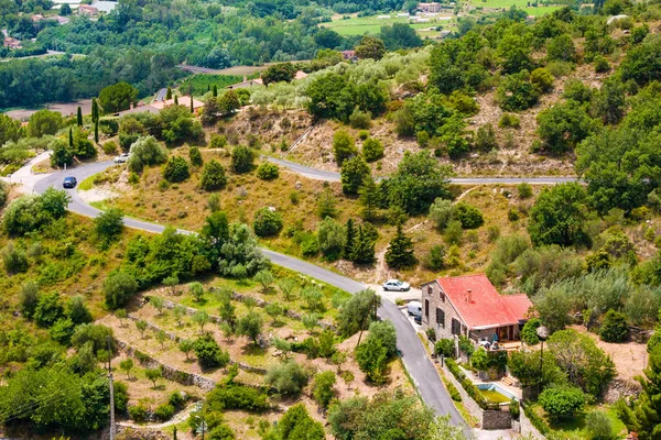 Απόψεις του Languedoc-Roussillon, από το χωριό Eus, Γαλλία — Φωτογραφία Αρχείου