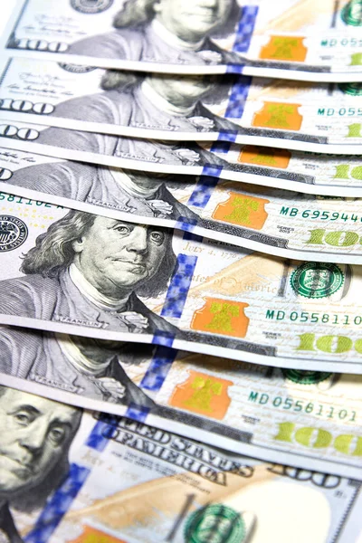 Американские Деньги Новый Дизайн Доллара Сша Качестве Фона Вид Сверху — стоковое фото