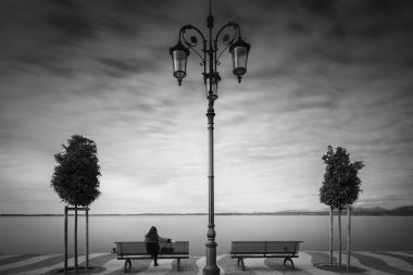 Waterfront İtalya, Avrupa, göl Gardasee adlı Güz