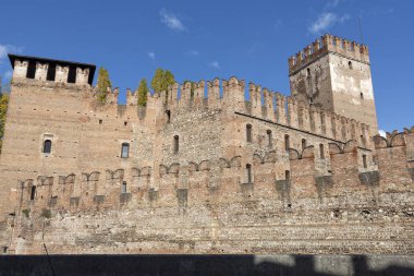 Verona, İtalya kasabasında Castelvecchio'yu kale