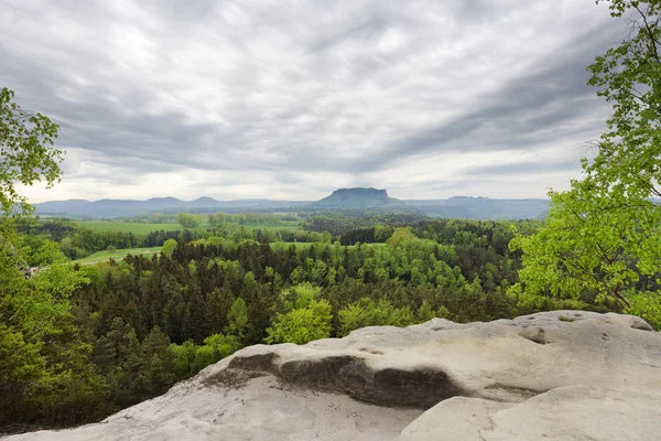 View Top Gamrig Rock Formation Saxon Switzerland Area Germany — Stock Photo, Image