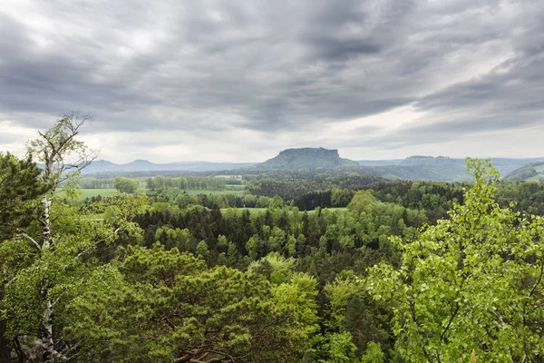 View Top Gamrig Rock Formation Saxon Switzerland Area Germany — Stock Photo, Image