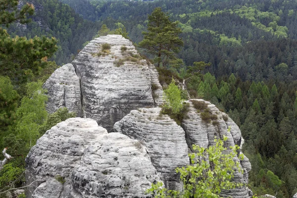 Θέα Από Στην Κορυφή Της Gamrig Σχηματισμός Βράχου Στην Περιοχή — Φωτογραφία Αρχείου