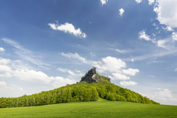 View Lilienstein Rock Formation Saxon Switzerland — Stock Photo, Image