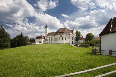 Bavaria, Almanya için tarihi Wieskirche Kilisesi