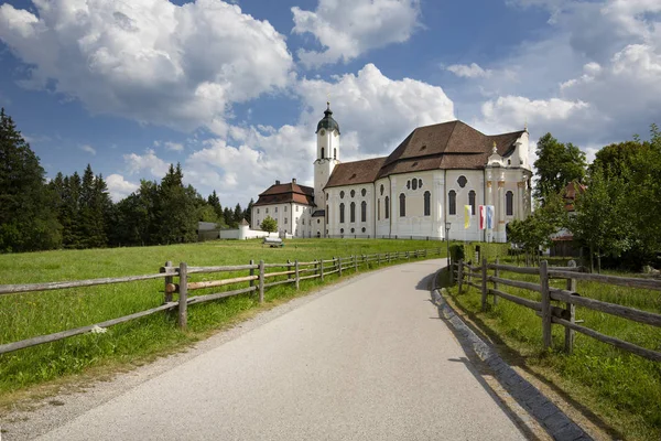 Den Historiska Wieskirche Kyrkan Bayern Tyskland — Stockfoto