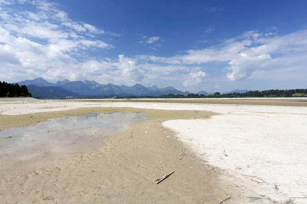 Waterless Forggensee Lake Bavaria Germany — Stock Photo, Image