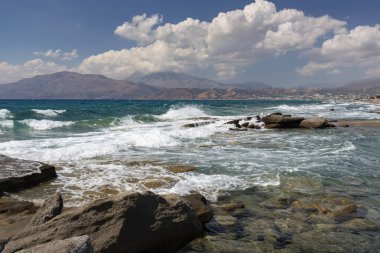 Kalamaki beach adanın Crete, Yunanistan