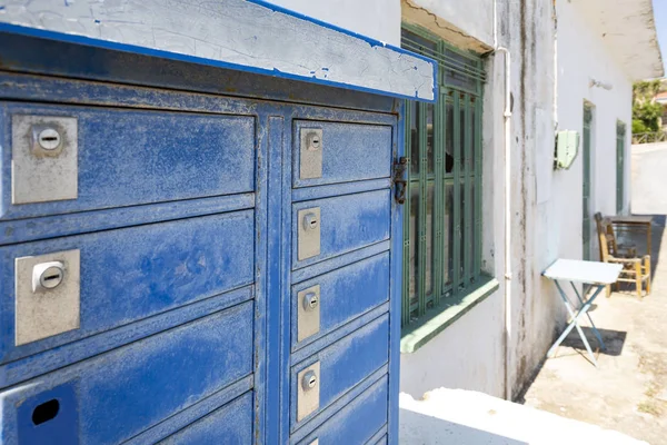 希腊克里特岛的老信箱 — 图库照片