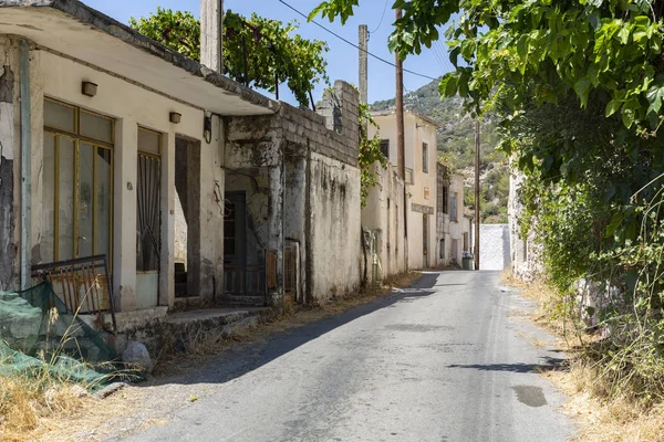 Στο Εγκαταλειμμένο Χωριό Καλάμι Στο Νησί Της Κρήτης Ελλάδα — Φωτογραφία Αρχείου