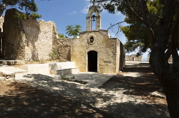 Capela Dentro Das Fortalezas Rethymno Creta Grécia — Fotografia de Stock