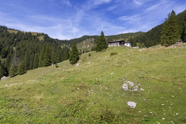 Пешие Прогулки Хижину Приенера Горах Тироля Австрия — стоковое фото