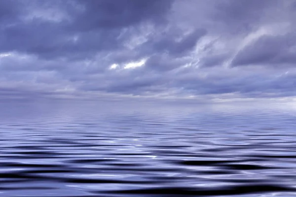 Fondo Mar Cielo Con Diminutas Olas — Foto de Stock