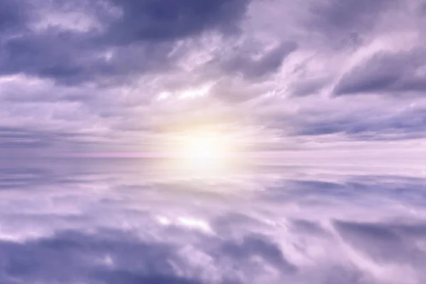 Nuvola Mare Sole Sfondo — Foto Stock
