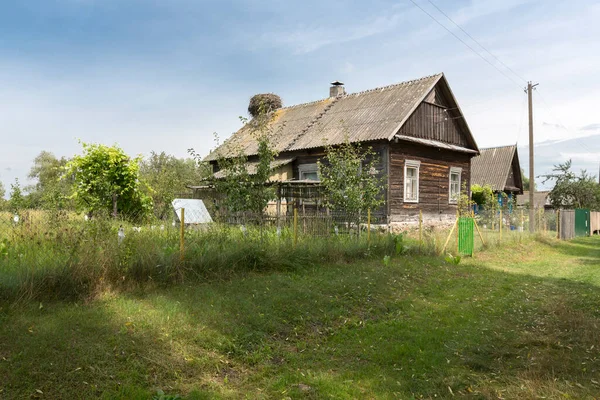 Maison Typique Dans Est Biélorussie Russie Blanche — Photo