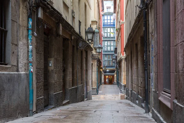 Ιστορικό Δρομάκι Στο Μπιλμπάο Basque Contry Ευρώπη — Φωτογραφία Αρχείου