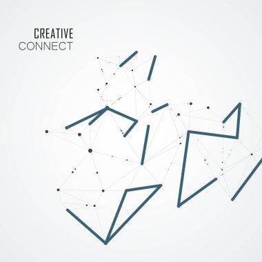 Renk connect hatları ve molekülleri arka plan