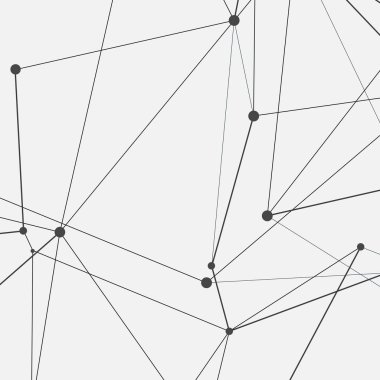 Çokgen ağ bilim arka plan noktalar ve çizgiler bağlanma