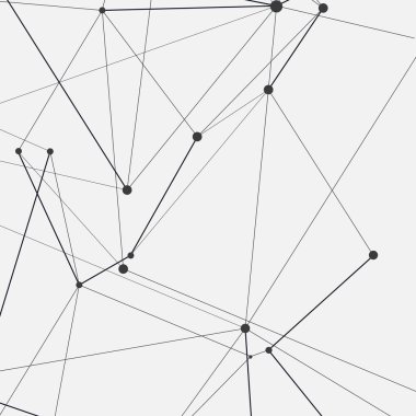 Çokgen ağ bilim arka plan noktalar ve çizgiler bağlanma.