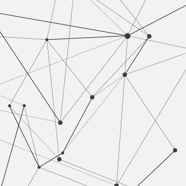 Çokgen ağ bilim arka plan noktalar ve çizgiler bağlanma