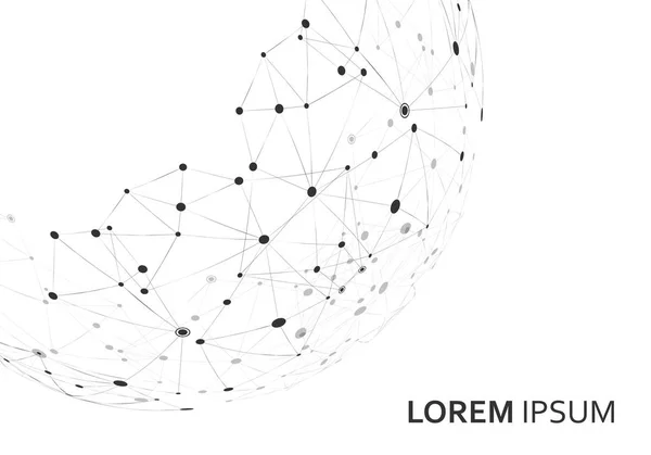 Bağlantı yapı tarzı ile poligonal soyut geometrik şekil