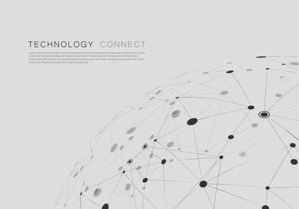 Ağ soyut vektör arka plan ile bağlı şekiller