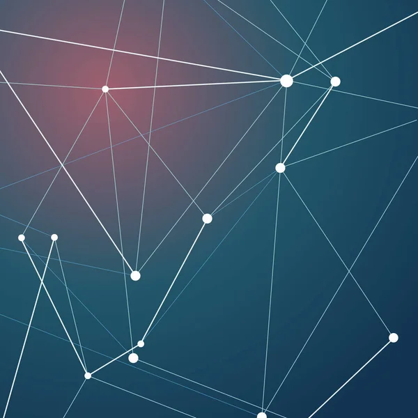 Soyut şekiller arka plan ve teknoloji ağ tasarımı. Atom, bilim ve koyu arka plan üzerinde moleküler vektör şekli