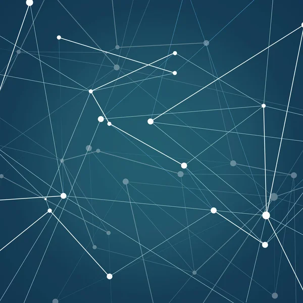 Soyut şekiller arka plan ve teknoloji ağ tasarımı. Atom, bilim ve koyu arka plan üzerinde moleküler vektör şekli