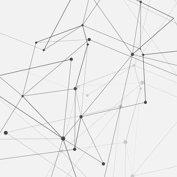 Çokgen ağ bilim arka plan noktalar ve çizgiler bağlanma