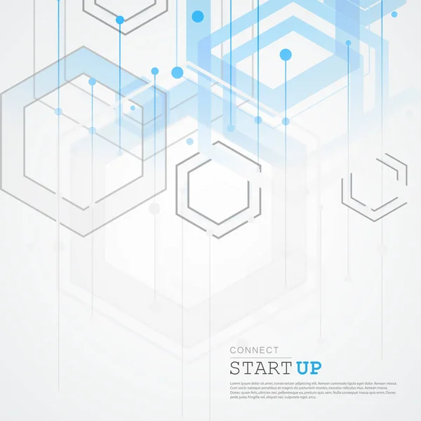 요약 연결 육각 구조 배경 — 스톡 벡터