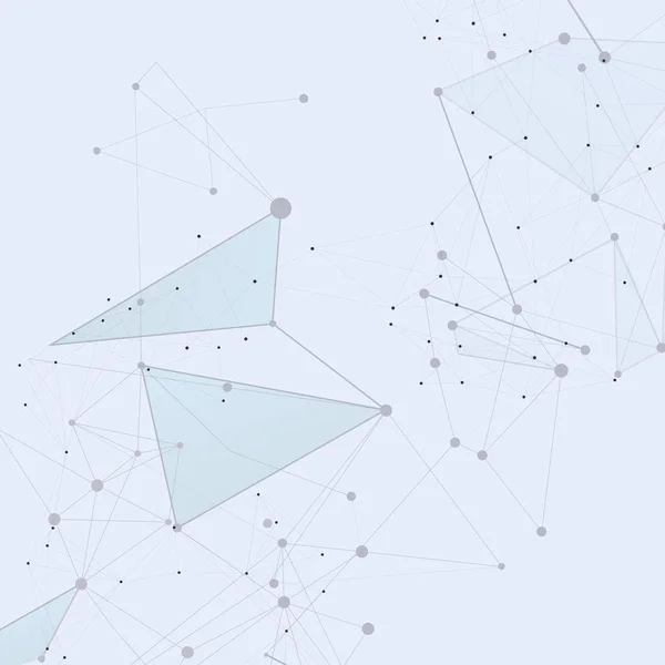 Fondo de tecnología poligonal abstracta con puntos y líneas de conexión — Archivo Imágenes Vectoriales