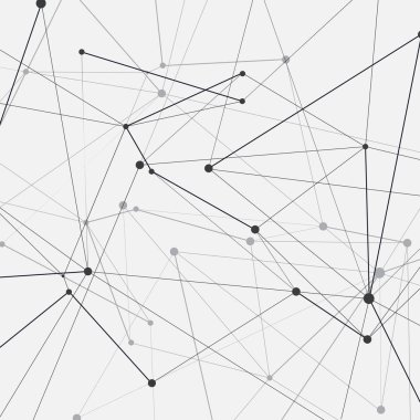 Soyut poligonal biyoloji noktalar ve çizgiler arka plan, teknoloji ve bilim tasarım bağlanmak