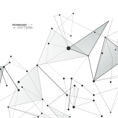 Bağlantı bilim poligonal vektör arka plan