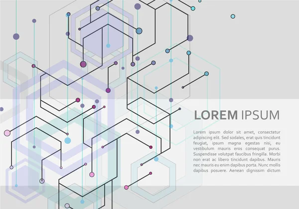 Geometrická abstraktní pozadí s šestihrany — Stockový vektor